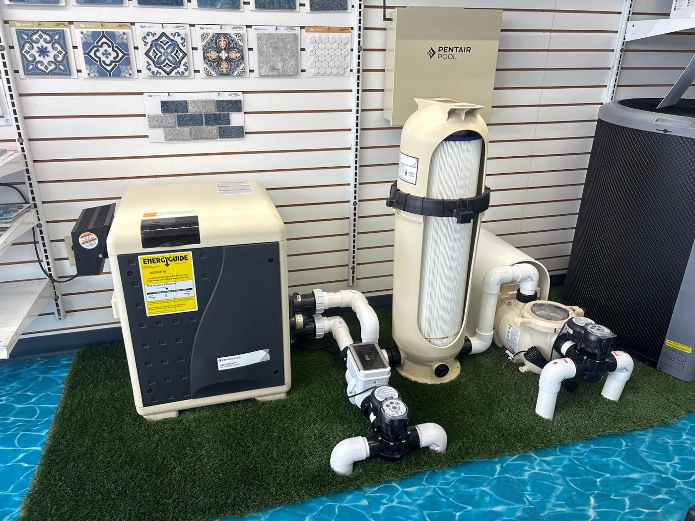 Heaters, filters, and pumps
